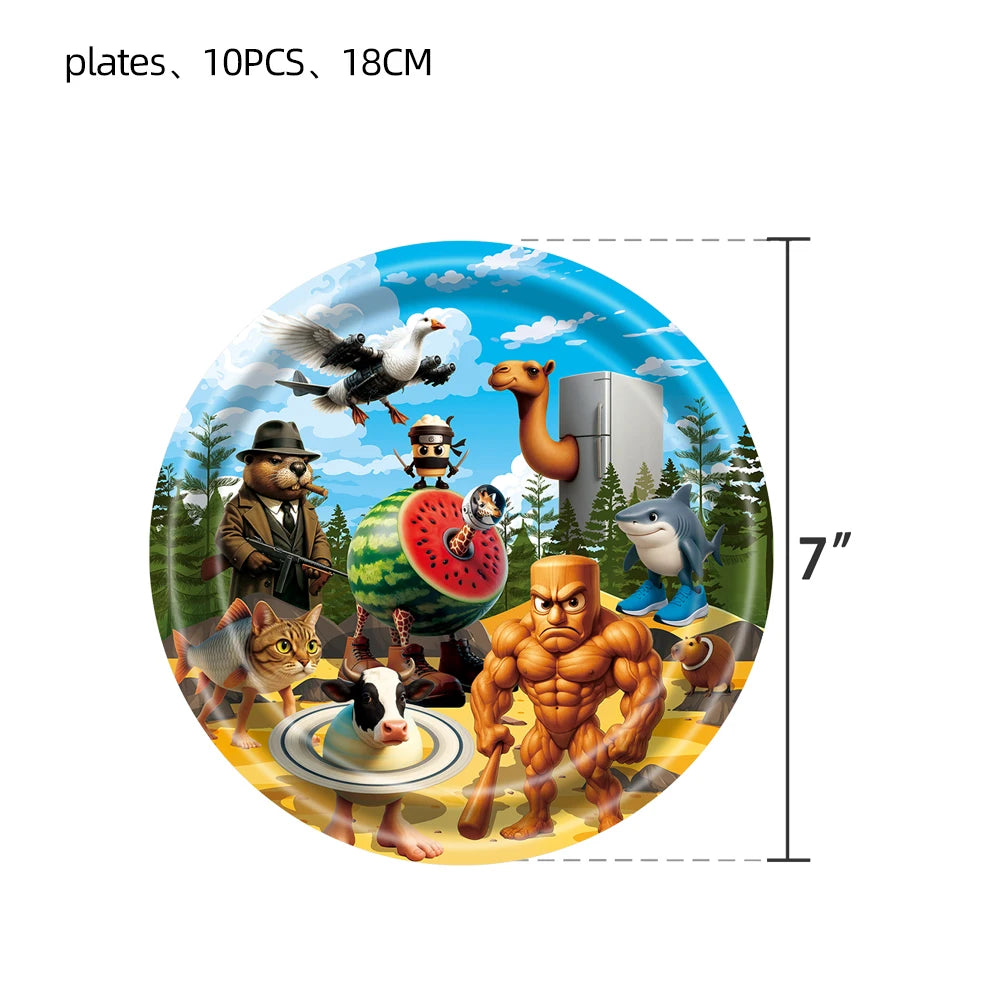 Set di stoviglie usa e getta a spirale per feste di compleanno a tema italiano: piatti, tovaglie, striscioni, bicchieri e tovaglioli di carta per bambini