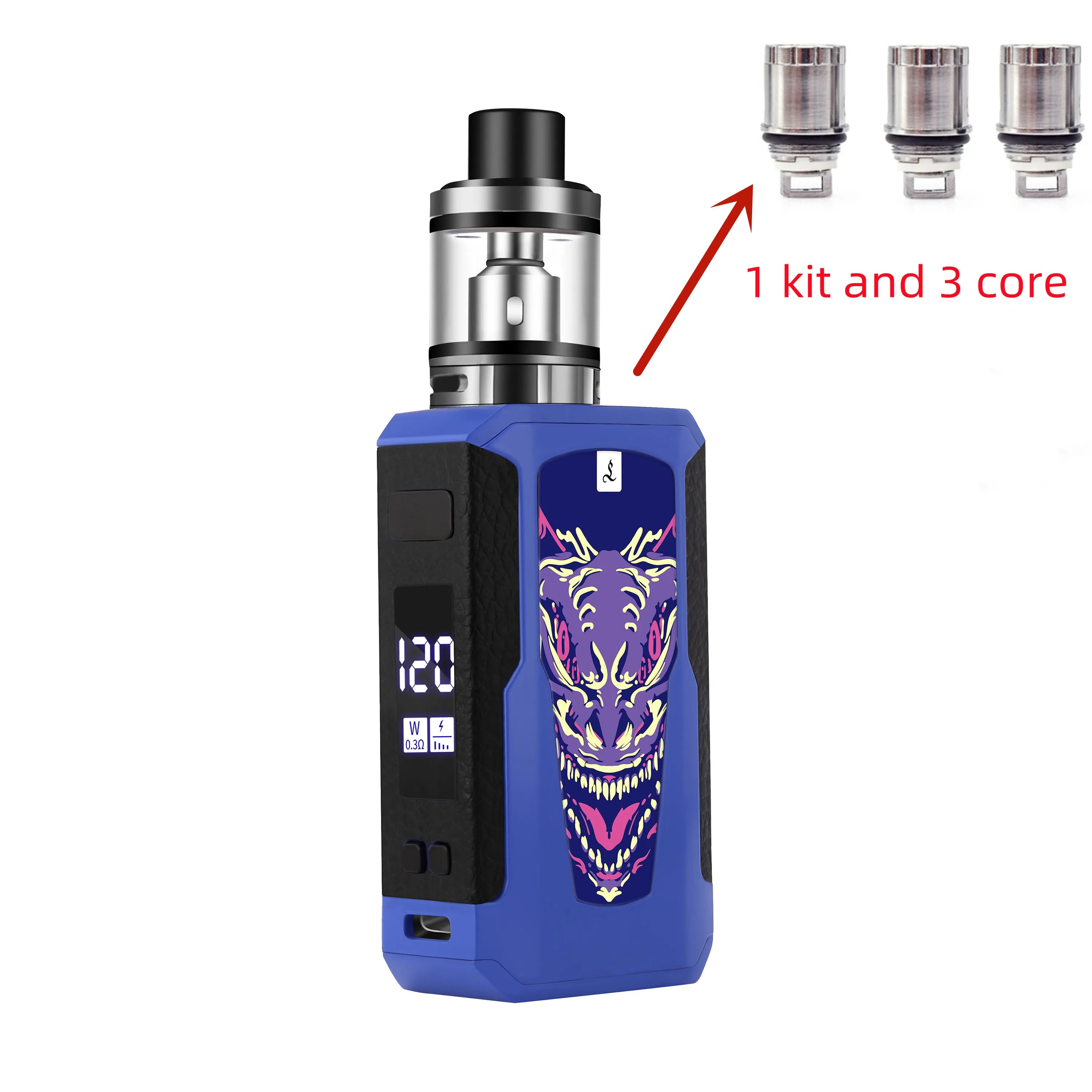Sigarette elettroniche Vape Pen Smoke 120W Box Mod Kit 1800mah 2.5ml Atomizzatore Schermo OLED Sigaretta elettronica Vaporizzatore Vaper Shisha Ecig