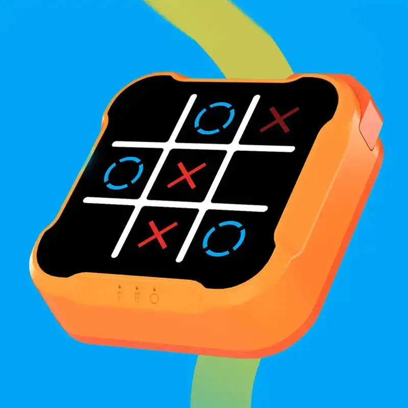 Tic-Tac-Toe Board Gioco elettronico multifunzionale Gioco da tavolo educativo Montessori Scacchi Set di scacchi portatile per adulti e bambini