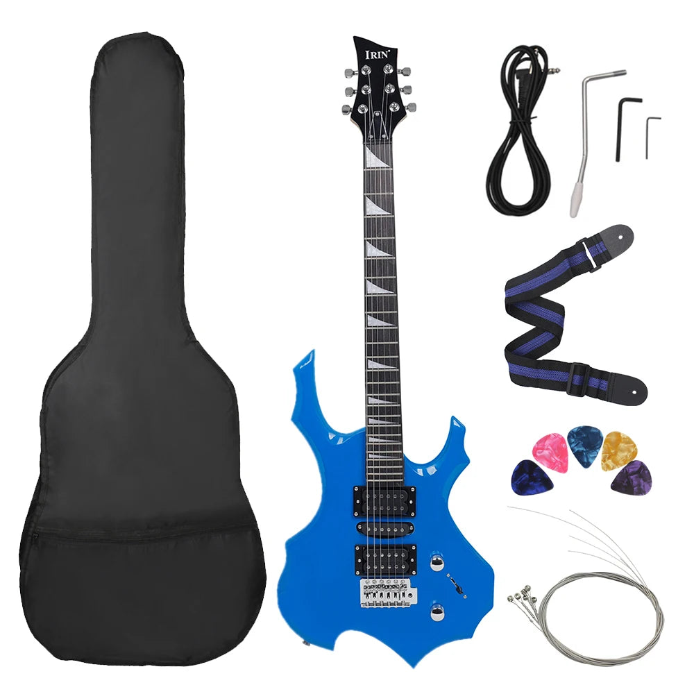 24 tasti 6 corde chitarra elettrica corpo in acero chitarra elettrica Guitarra con borsa altoparlante parti e accessori per chitarra necessari