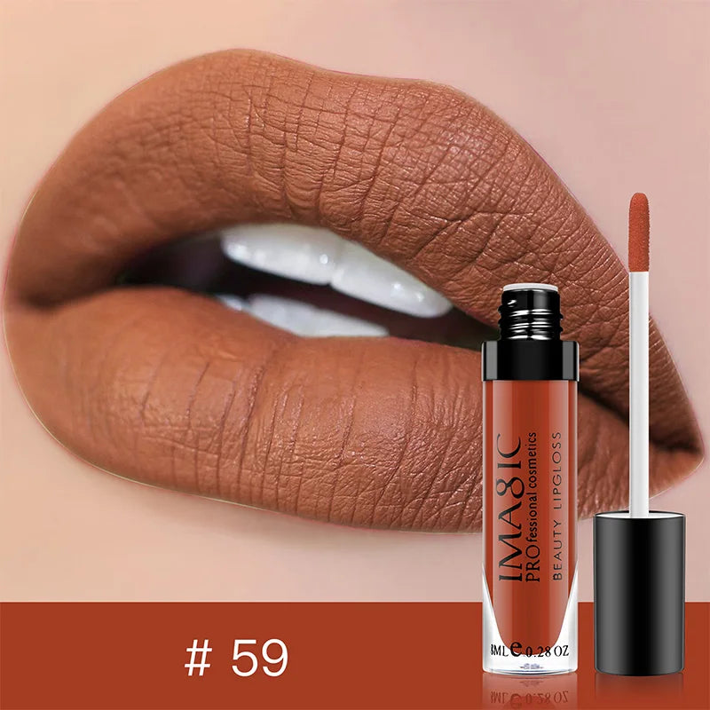 IMAGIC 1pcs matte  Sexy 28 color Matte Lipstick lipgloss Waterproof Long Lasting Gloss Beauty makeup lip gloss fashion lip