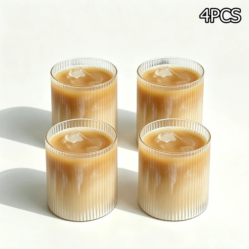 1/6 pezzi tazza di vetro giapponese tazza di vetro per caffè al latte tazza trasparente birra ins tazza di acqua potabile accessorio da cucina tazze di vetro per acqua