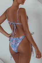 Slip Bikini Sardegna con Lacci Laterali Mare Mediterraneo