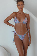 Slip Bikini Sardegna con Lacci Laterali Mare Mediterraneo