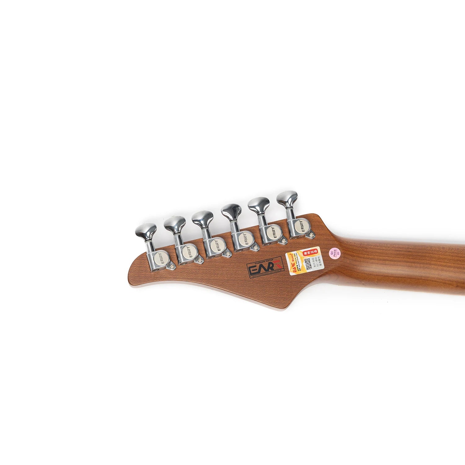 EART Guitar Nexus-S2, chitarra elettrica HSS in mogano arrosto/acero da 25,5".