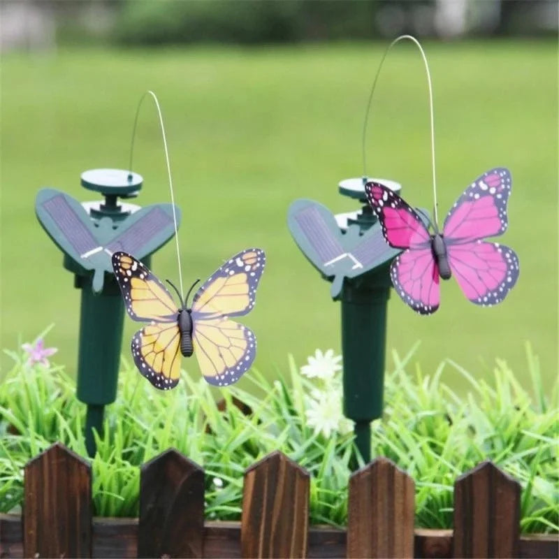 Decorazione da giardino Farfalle svolazzanti danzanti ad energia solare Volare colibrì Giardino Cortile Decorazione domestica all'aperto Terre agricole