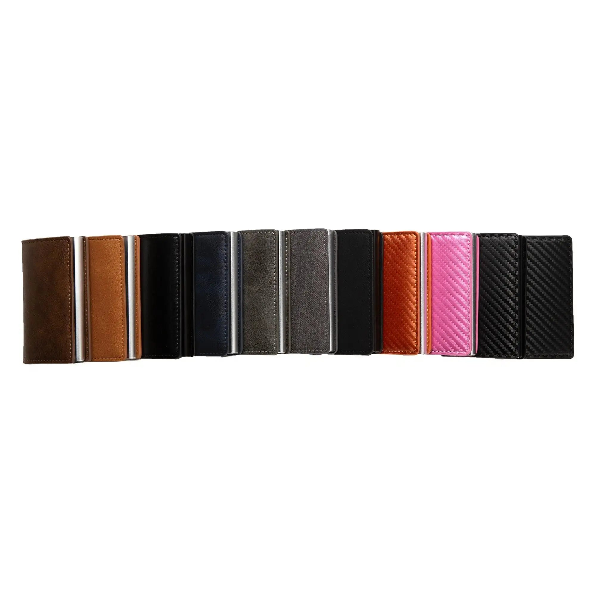 Porta carte di credito RFID antifurto tasca portafoglio minimalista porta carte sottile porta carte in pelle pu per uomo e donna