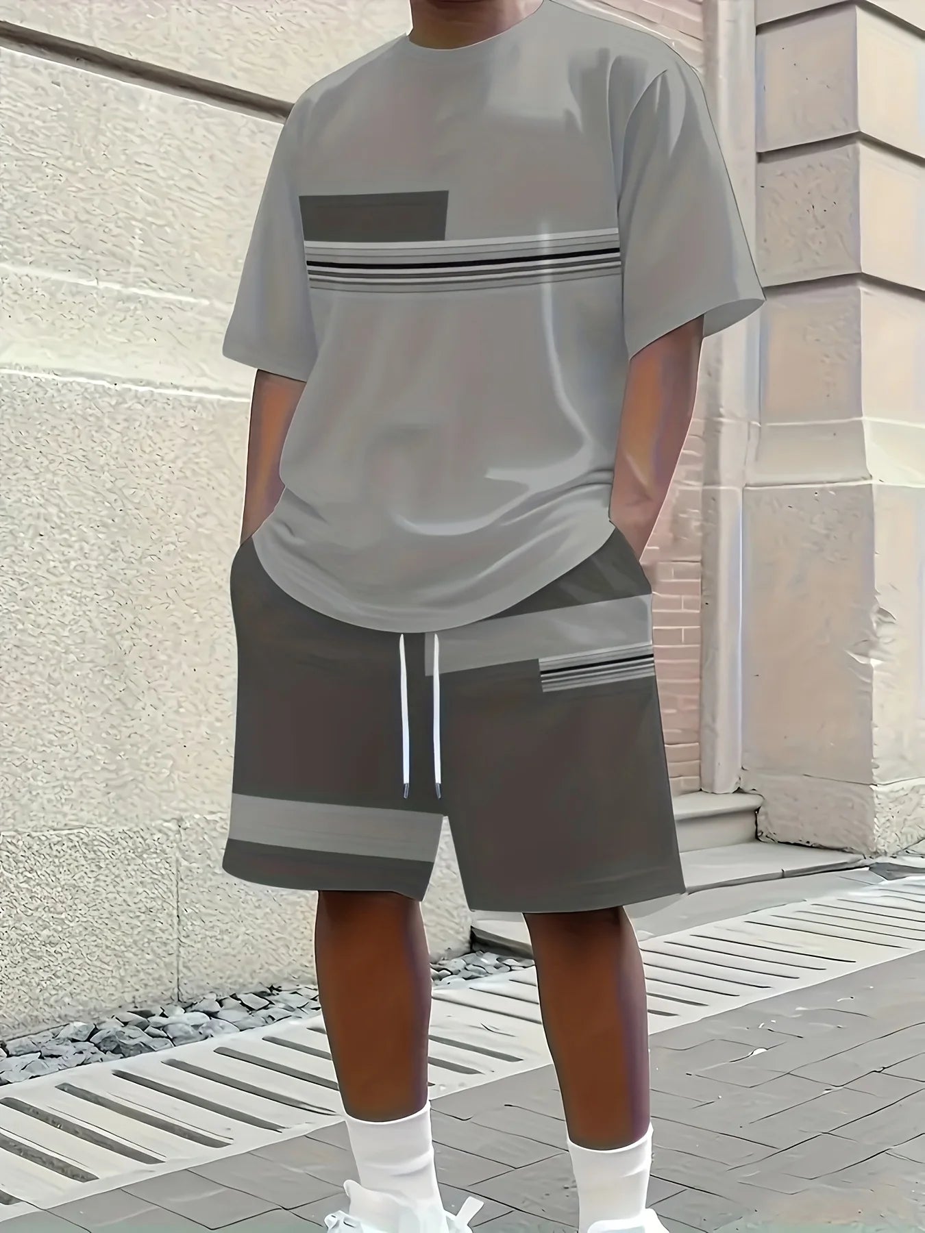 Estate 2025 Bestseller Abito da uomo a maniche corte Traspirante casual e alla moda Stampato in 3D streetwear da esterno