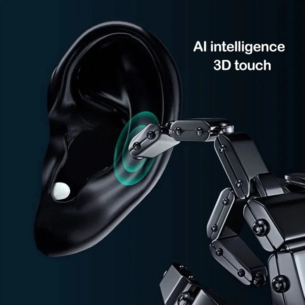 Mini cuffie per il sonno invisibili Auricolari wireless Bluetooth TWS con microfono Auricolari in-ear con cancellazione del rumore Cuffie sportive