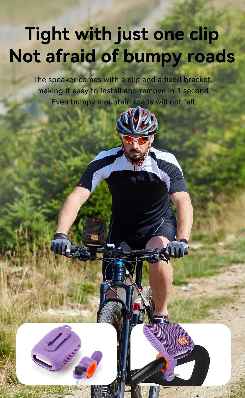 TG392 Mini altoparlante Bluetooth portatile per bicicletta da esterno Radio FM impermeabile Supporta altoparlante wireless per bicicletta subwoofer TWS/TF/AUX