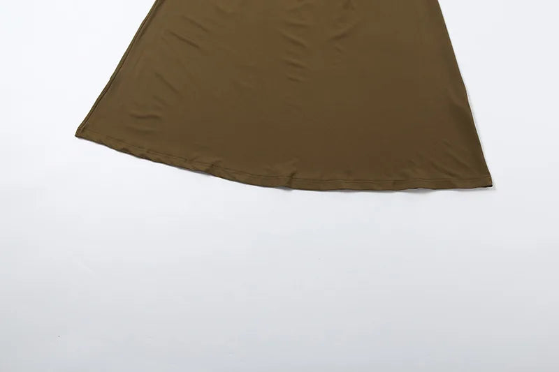 Abito lungo da donna sexy Halter scava fuori senza schienale senza maniche increspato abiti lunghi da sera Party Chic Robe verde viola estivo