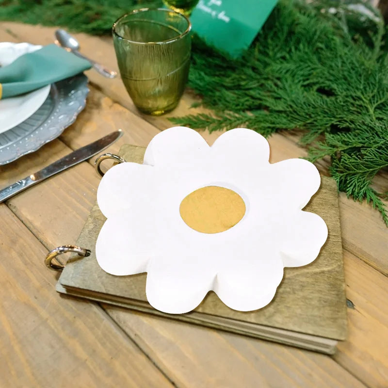 Daisy Flower Piatti da tavola usa e getta Cannucce Tovaglioli Banner Matrimonio Baby Shower Decorazione Forniture per feste di compleanno
