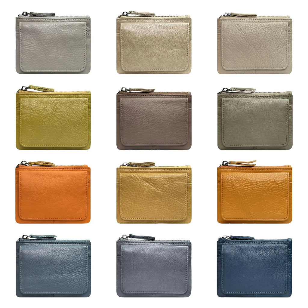 Nuova borsa per carte da donna e da uomo in pelle di mucca Portamonete Porta carte di credito sottile Portafoglio per uomo e donna Tasca per carta d'identità