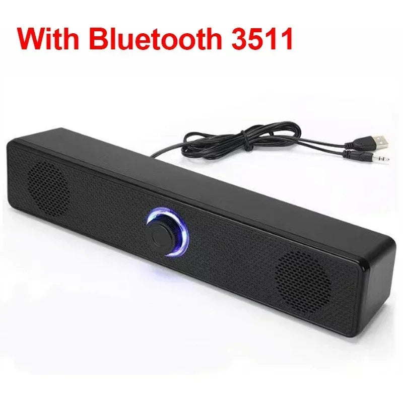 Soundbar per PC Bluetooth alimentato tramite USB Soundbar per altoparlante cablato e wireless per TV Pc Laptop Gaming Home Theater Sistema audio surround