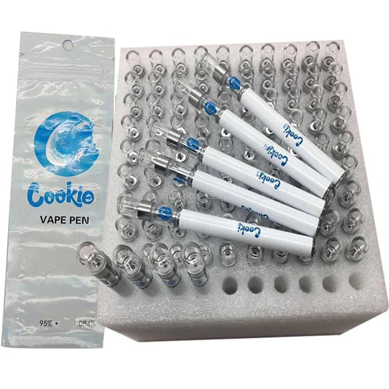 5 pz 10 pz Cookie Vape Pen Kit 320 Mah 0.8 ml Bobina di Ceramica Cartuccia Vaporizzatore Penna Batteria Ricaricabile E Sigarette Fumo