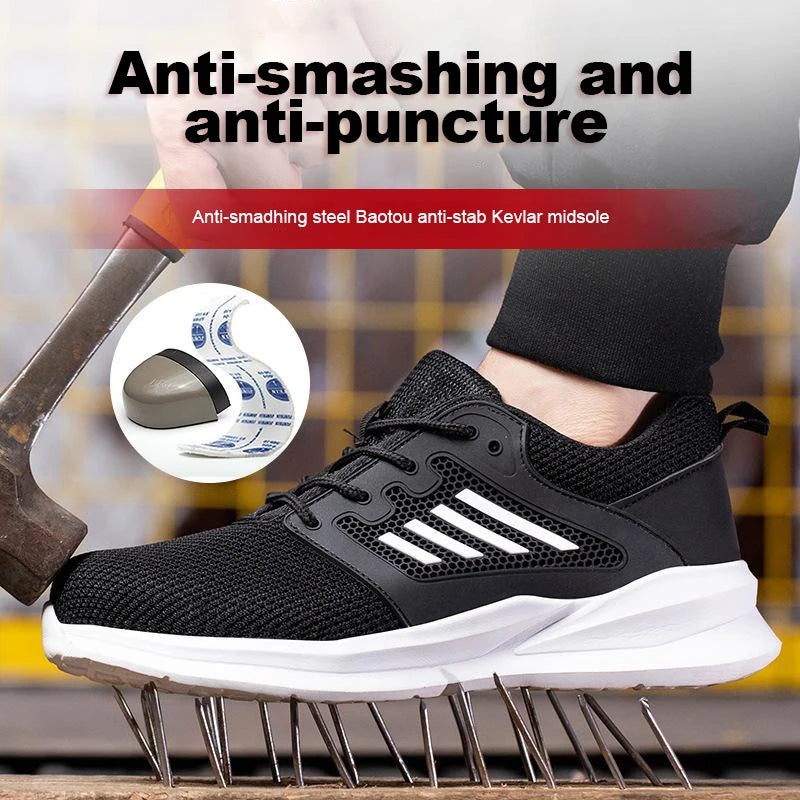 Sneakers da lavoro scarpe con punta in acciaio scarpe antinfortunistiche da uomo scarpe da lavoro antiforatura stivali moda indistruttibile calzature sicurezza