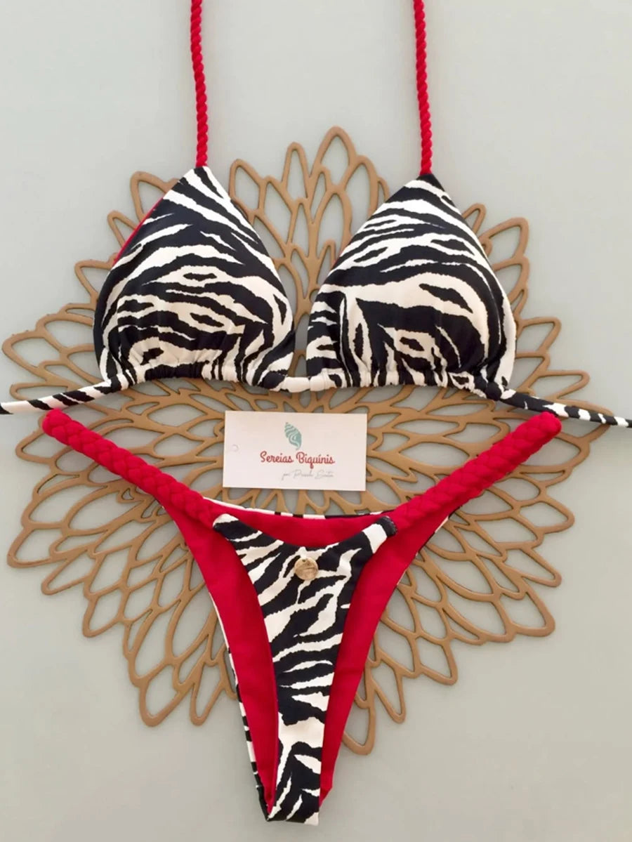 Micro Bikini 2026 Push Up Donna Costumi da Bagno Sexy Brasiliani Set Bikini Perizoma Stampa Biquini Abbigliamento Mare Estivo