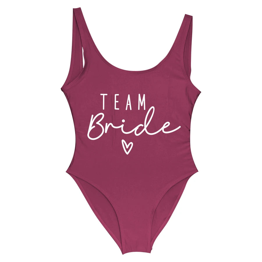 Costume da Bagno Intero Bianco S-3XL per Addio al Nubilato, Costume da Bagno da Donna per Festa Nuziale, Abbigliamento da Spiaggia e Piscina