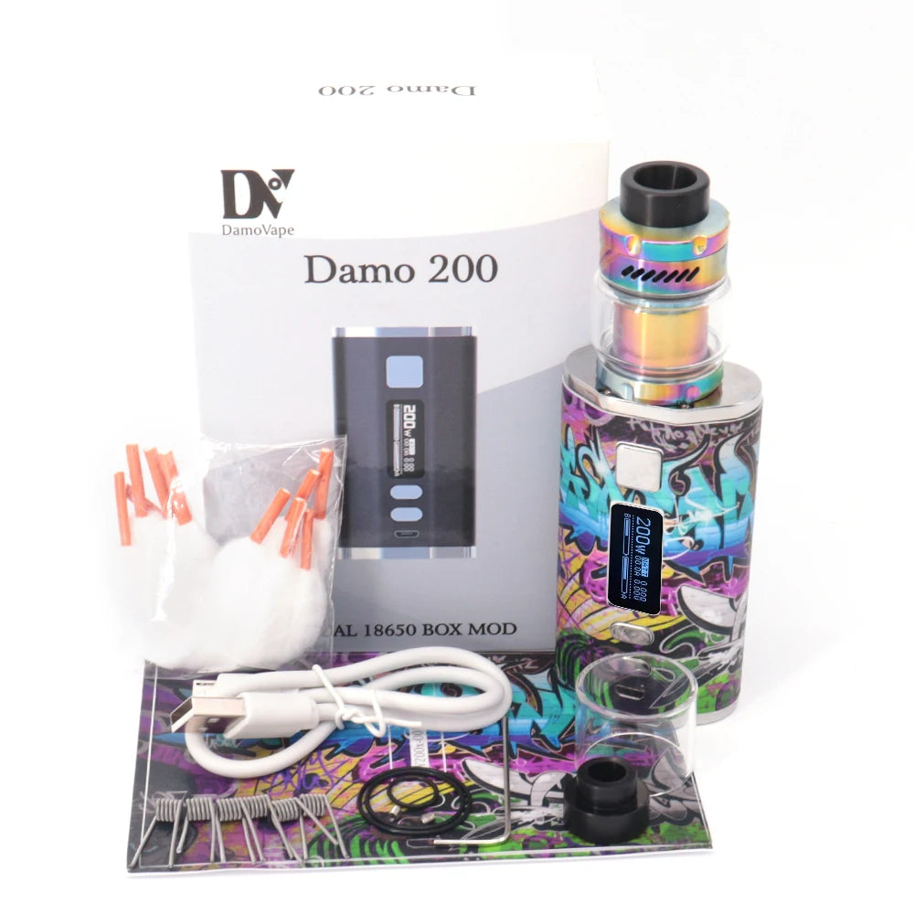 Sigaretta elettronica 200W VAPE Box Mod 4400mah Batteria Zeus Sub Ohm Serbatoio Dead Rabbit V1/v3 Rta Doppia bobine Atomizzatore Vape Kit