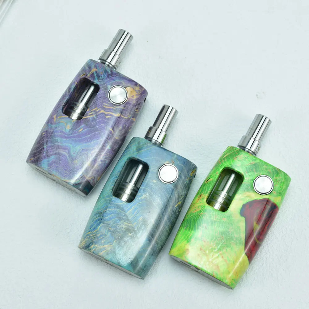 Wolfcoolvape Kit Pod in legno stabilizzato 380mA batteria di preriscaldamento vaporizzatore Vape Box tensione variabile Fit 510 serbatoio dell'olio Cc-ell spesso