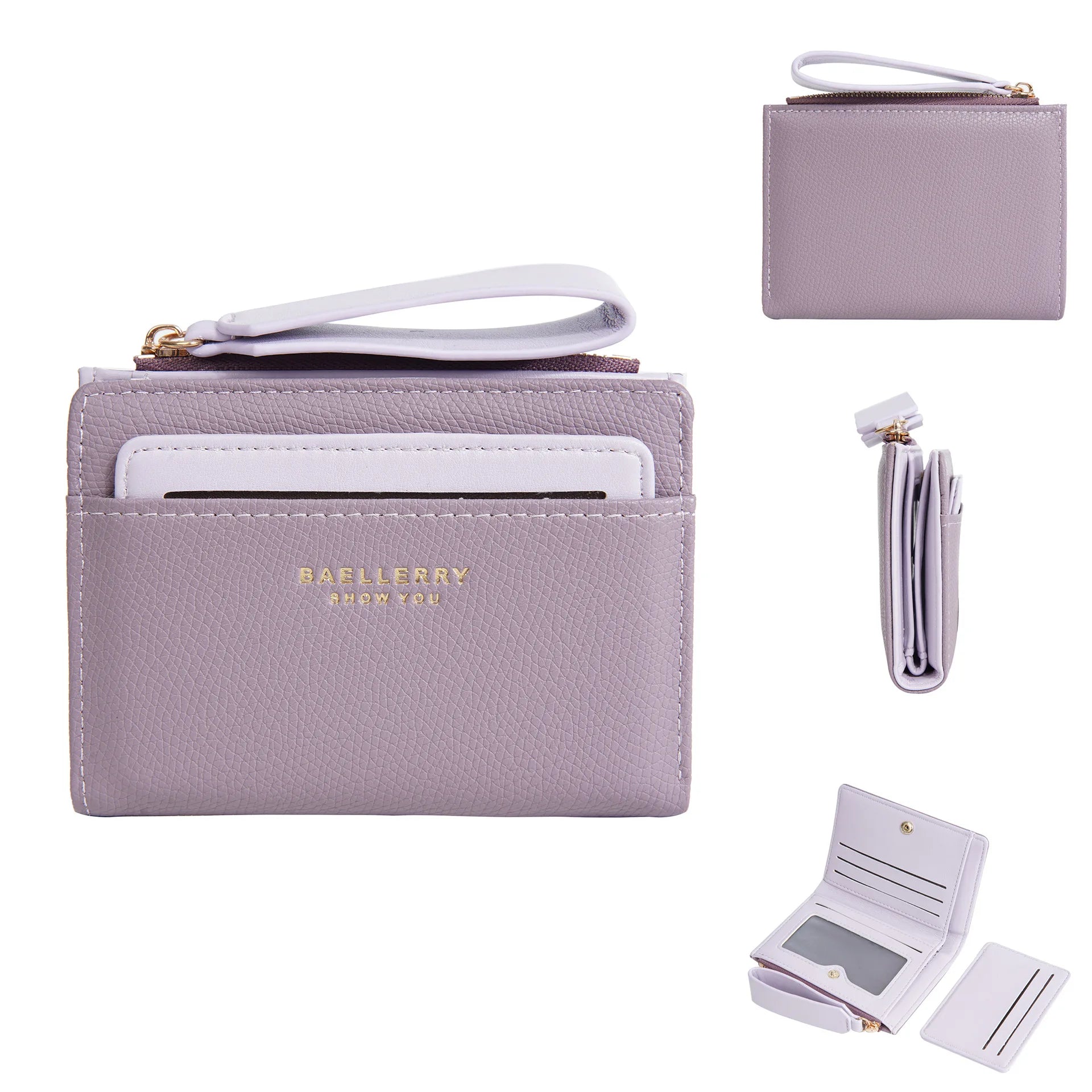 Portafoglio di Lusso Baellerry per Donne, Elegante Portamonete Sottile in Pelle PU con Scomparti Multipli per Carte