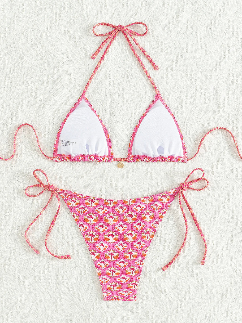 Nuovo Set Bikini Triangolo 2026 - Costume da Bagno Push-Up con Stampa Floreale e Slip Brasiliano