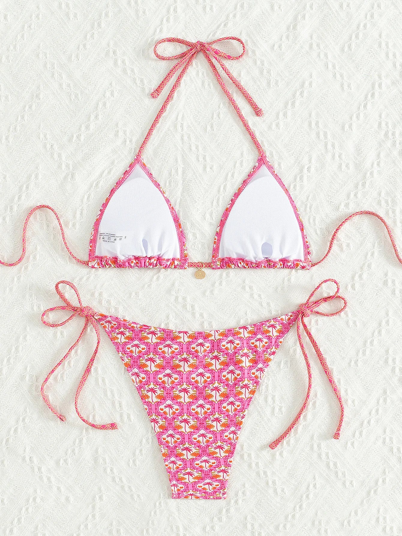 Nuovo Set Bikini Triangolo 2026 - Costume da Bagno Push-Up con Stampa Floreale e Slip Brasiliano