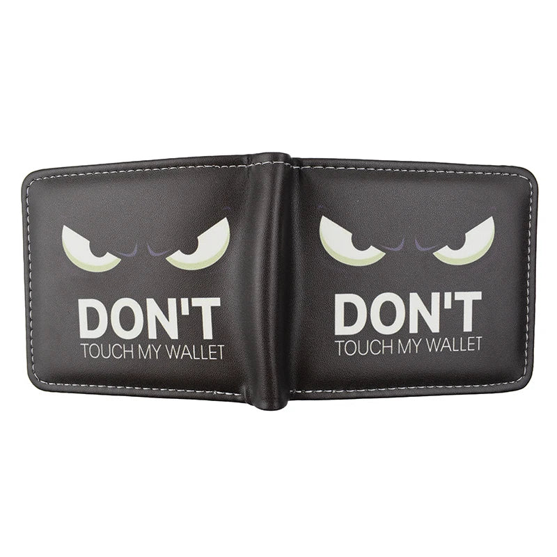 Stampa con lettere dal design carino NON TOUCH MY WALLET con portamonete corto