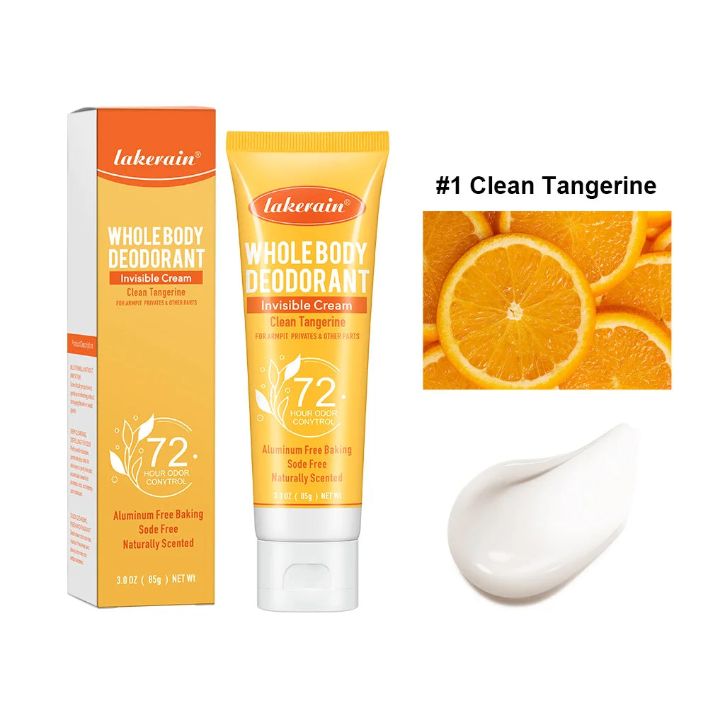 Whole Body Deodorant Deeply Improve Odor Refreshing Non-sticky Mild Formula Multiple Fragrances Creamy Texture Pre-Deodorant