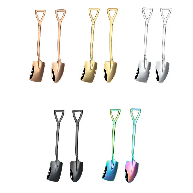 Cucchiaio da pala cucchiaino in acciaio inossidabile per cucchiaino da caffè gelato alla frutta Dessert Scoop accessori da cucina regalo di natale di nozze