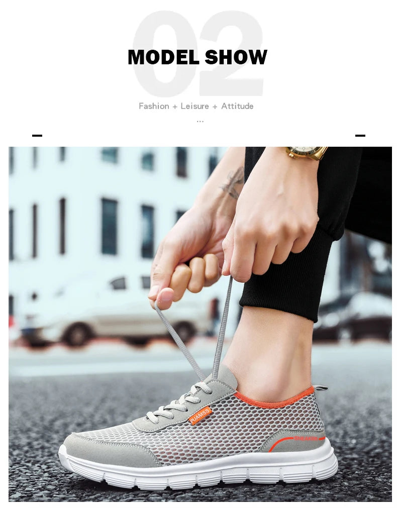 Sneakers da uomo scarpe da corsa estive in rete Sneakers leggere e traspiranti per uomo
