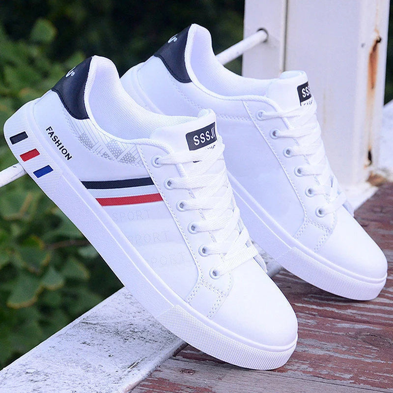 Scarpe sportive casual da uomo con punta tonda per il pendolarismo, stile semplice primaverile e autunnale, leggere, traspiranti e comode.