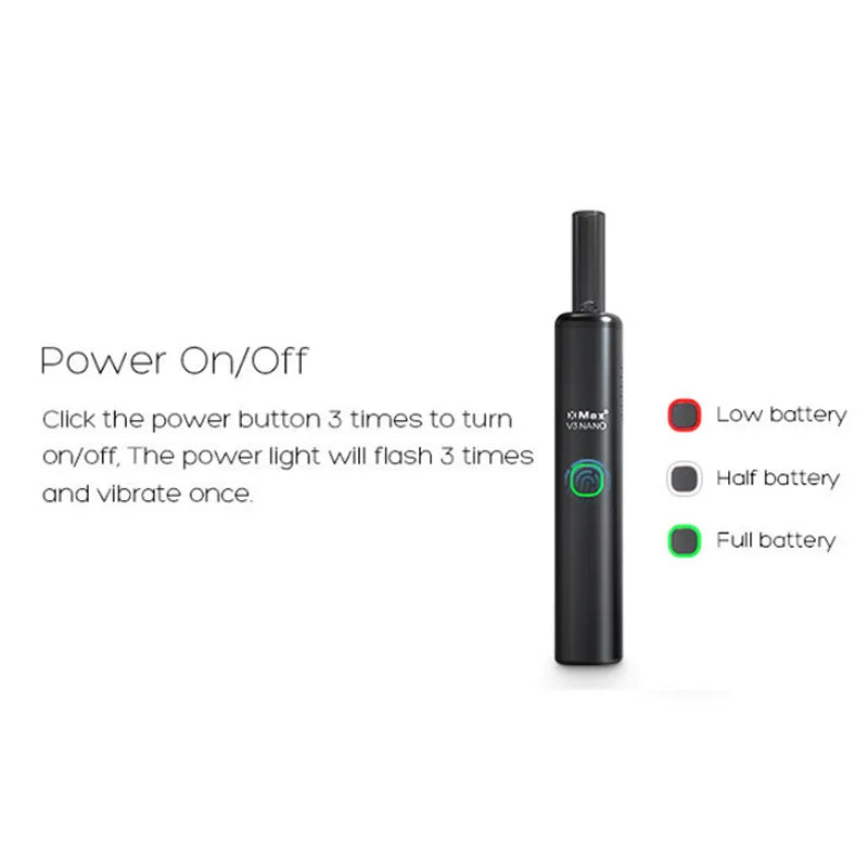 Kit Originale Xmax V3 Nano per Sigaretta Elettronica, Vaporizzatore 1000mAh con Caricatore USB-C e Boccaglio in Vetro per Erbe Secche