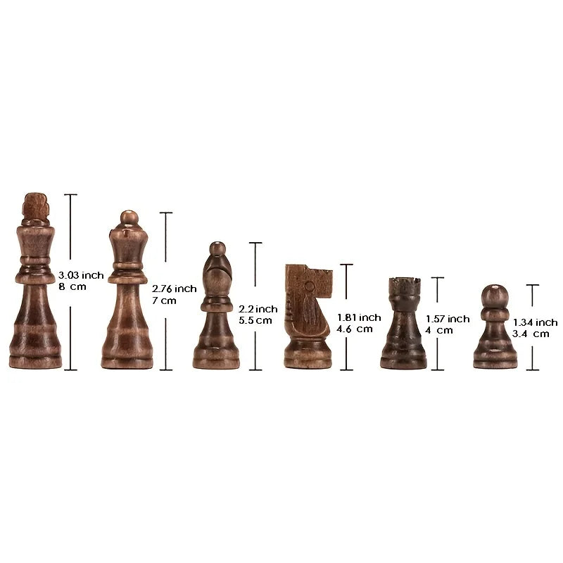 32 Pieses Scacchi in legno Tournamen standard Staunton Scacchi in legno Altezza king 8 cm, Pezzi degli scacchi Solo senza tavola