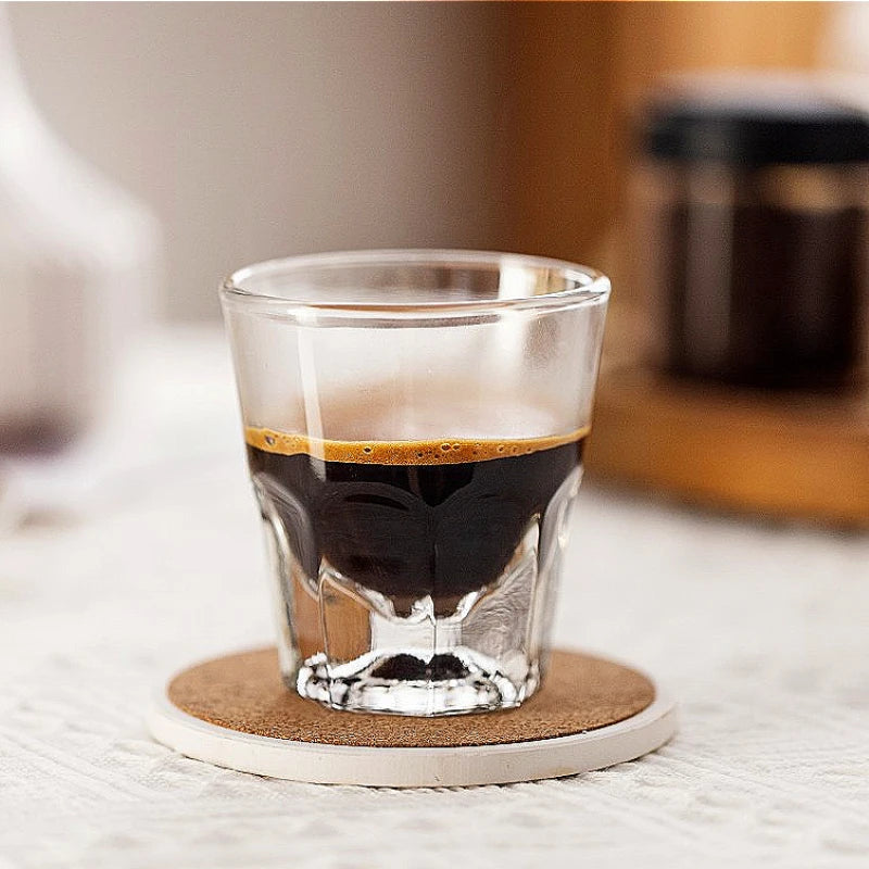 Bicchiere da whisky con fondo spesso da 240 ml/145 ml Bicchiere da birra classico Bicchiere da caffè italiano con fondo spesso Bicchieri da caffè Bicchieri da bere