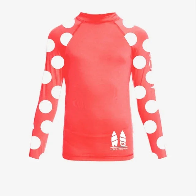 Camicia da surf da donna nuova T-shirt da surf da donna Love Protezione solare da spiaggia Rashguard Protezione UV Costumi da bagno UPF Diving Sportsuit