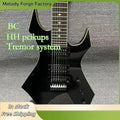 Chitarra Elettrica BC a 6 Corde Forma W, Tastiera in Palissandro Nero, Pickup HH, Doppio Meccanismo di Accordatura, per Chitarristi Professionisti