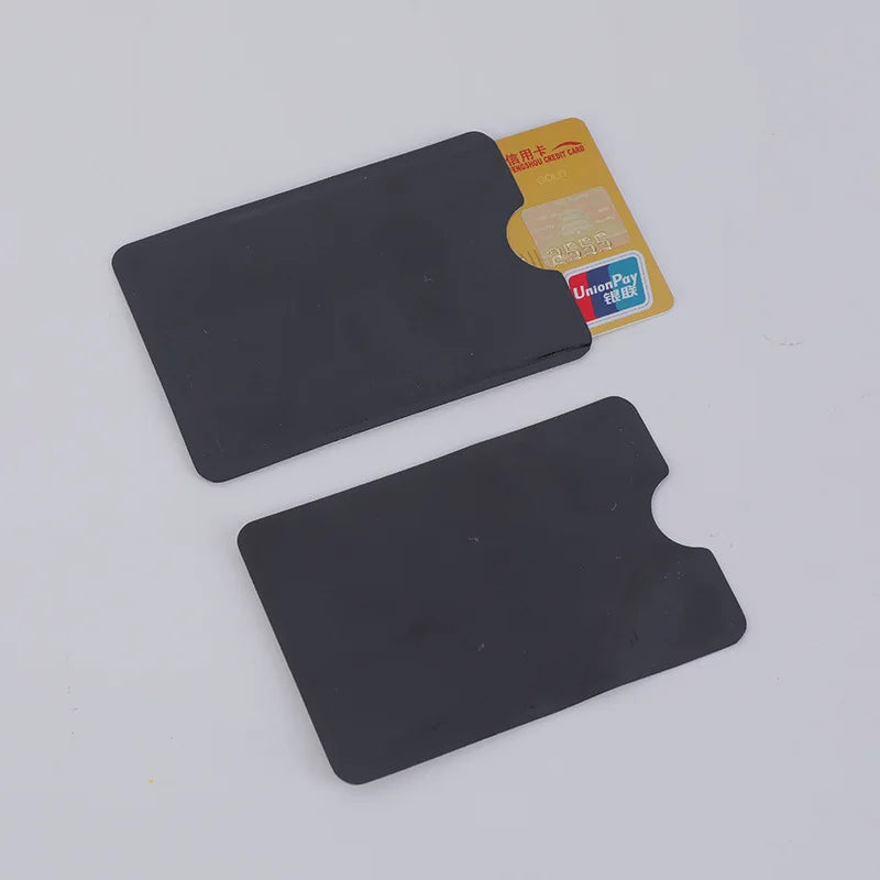 Porta carte di credito portatile anti-scansione da 10 pezzi Porta carte di credito NFC RFID Porta carte di credito portatile in foglio di alluminio antimagnetico