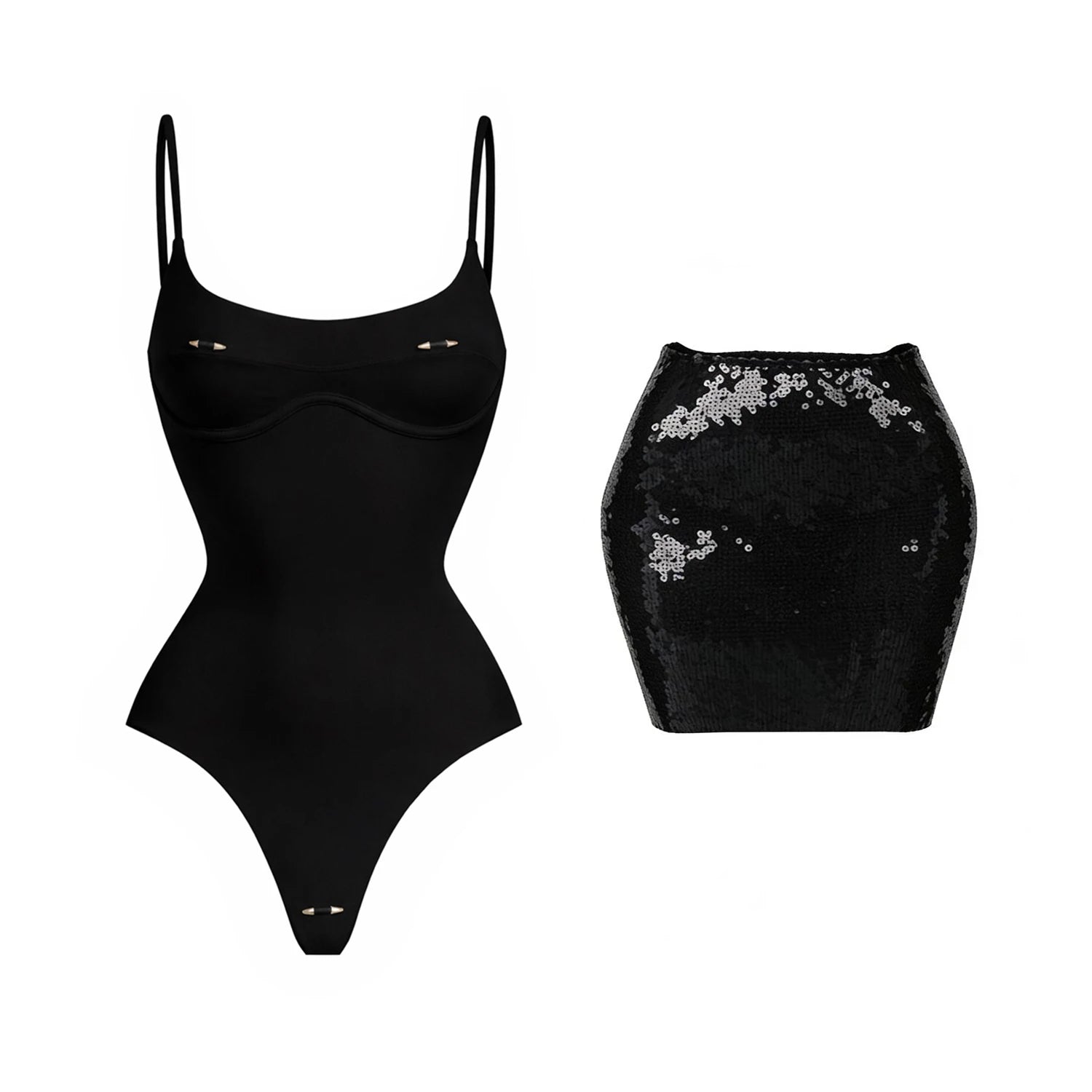 2026 2 Pezzi Costume da Bagno Intero Sexy da Donna, Monokini a Vita Alta Push-Up, Tinta Unita, Abbigliamento da Spiaggia