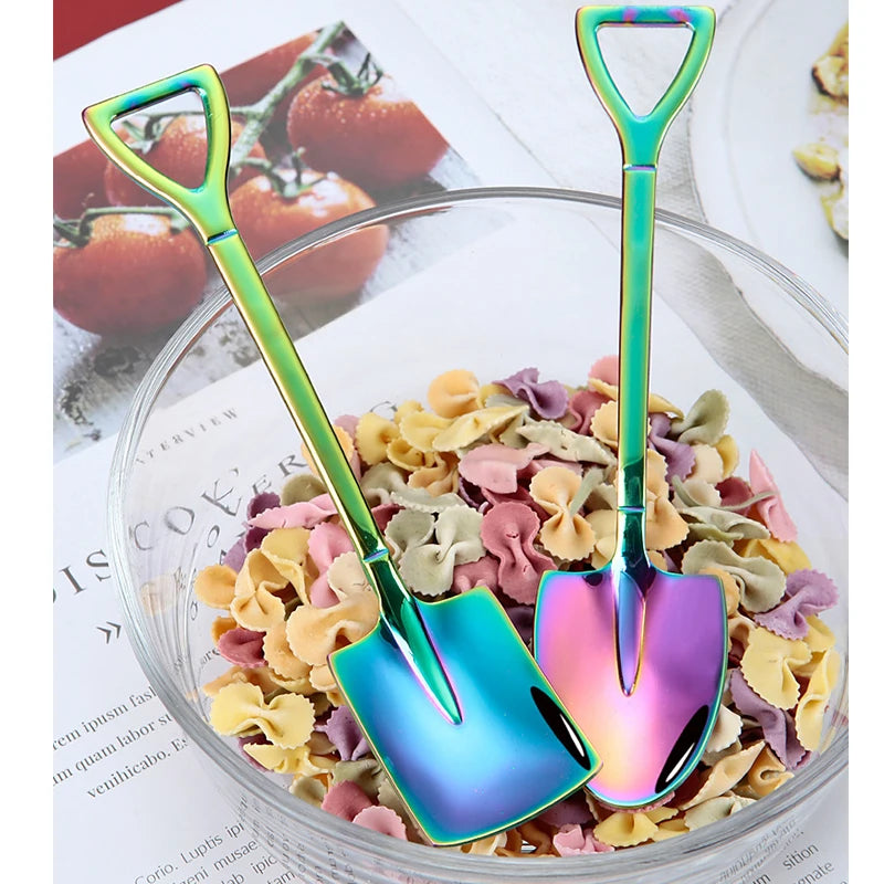 Cucchiaio da pala cucchiaino in acciaio inossidabile per cucchiaino da caffè gelato alla frutta Dessert Scoop accessori da cucina regalo di natale di nozze