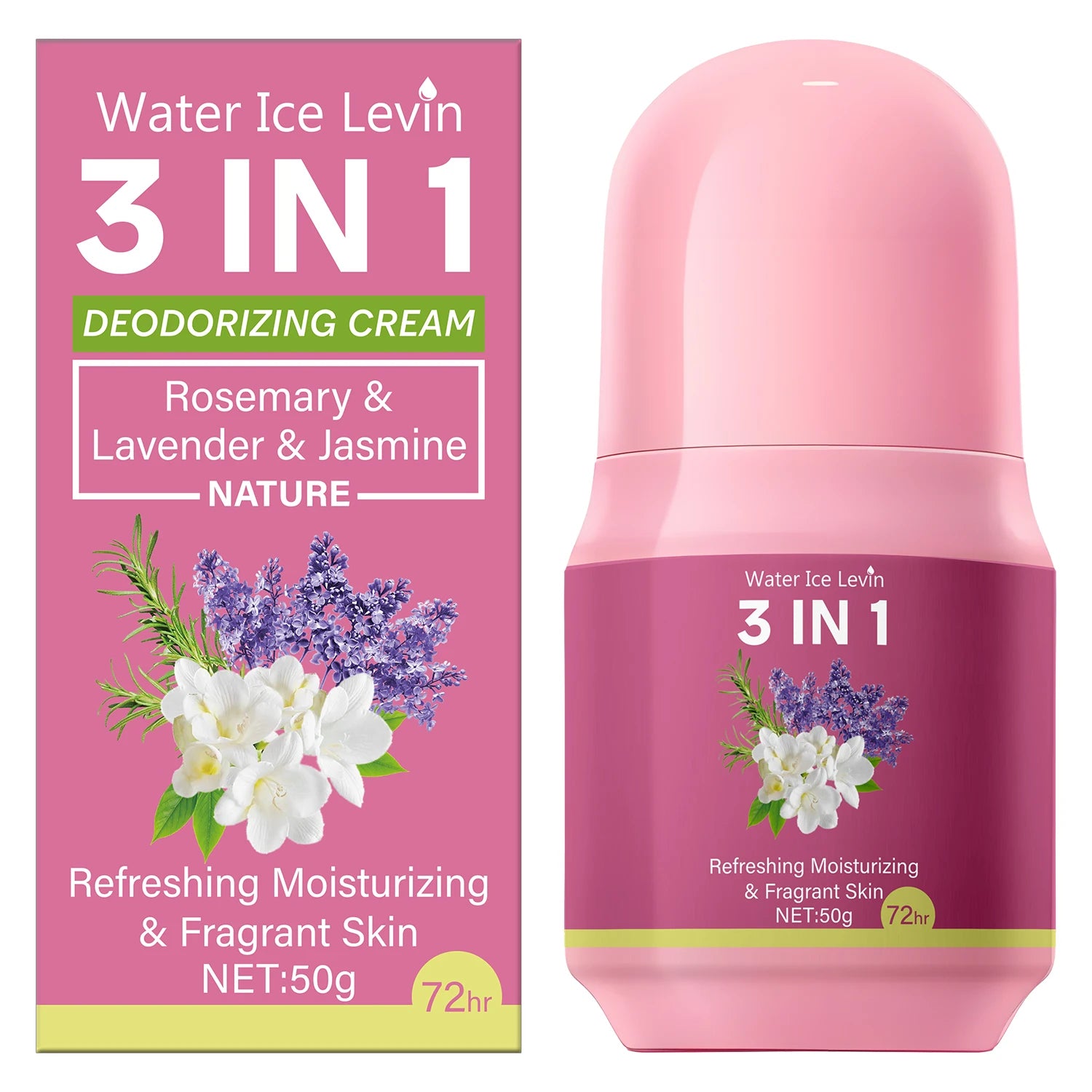 3-in-1 Deodorizing Cream. 72hr Odor Control. Refreshing Moisturizing Fragrant Skin. Summer Essential Stick. 50g Net.