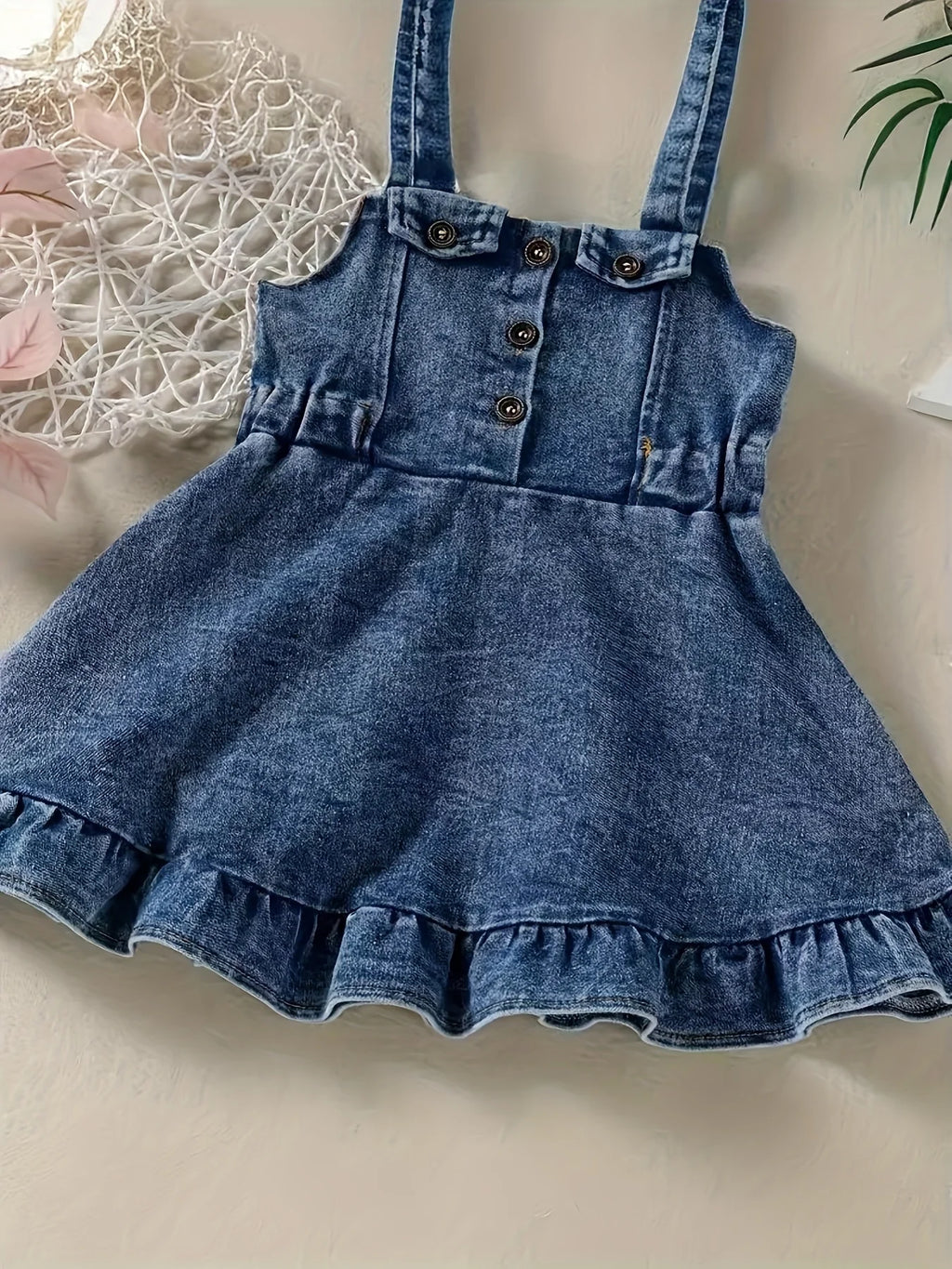Abito pagliaccetto in denim da bambina Salopette senza schienale per neonato Abbigliamento Abbigliamento moda per bambini Abbigliamento per neonata