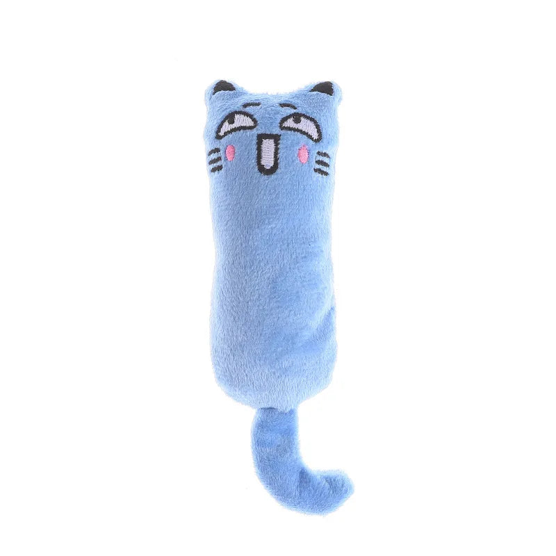 Simpatici giocattoli per gatti Divertenti giocattoli interattivi per gatti in peluche Mini digrignamento dei denti Giocattoli con erba gatta Gattino da masticare Giocattolo stridulo Accessori per animali domestici