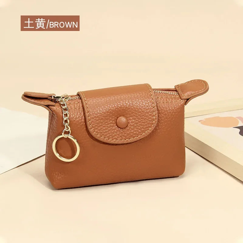 Portamonete da donna in pelle di mucca di nuova moda Porta carte creative per chiavi e rossetti Portaoggetti Portafoglio carino per donne e donne