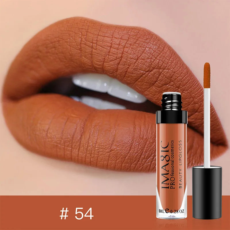 IMAGIC 1pcs matte  Sexy 28 color Matte Lipstick lipgloss Waterproof Long Lasting Gloss Beauty makeup lip gloss fashion lip