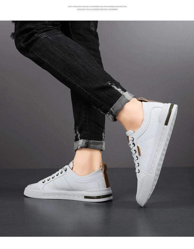 Nuove Sneakers Casual da Uomo a Profilo Basso, Stile Coreano, Versatili, Comode, Leggere, con Suola Morbida e Piattaforma per l'Uso Quotidiano