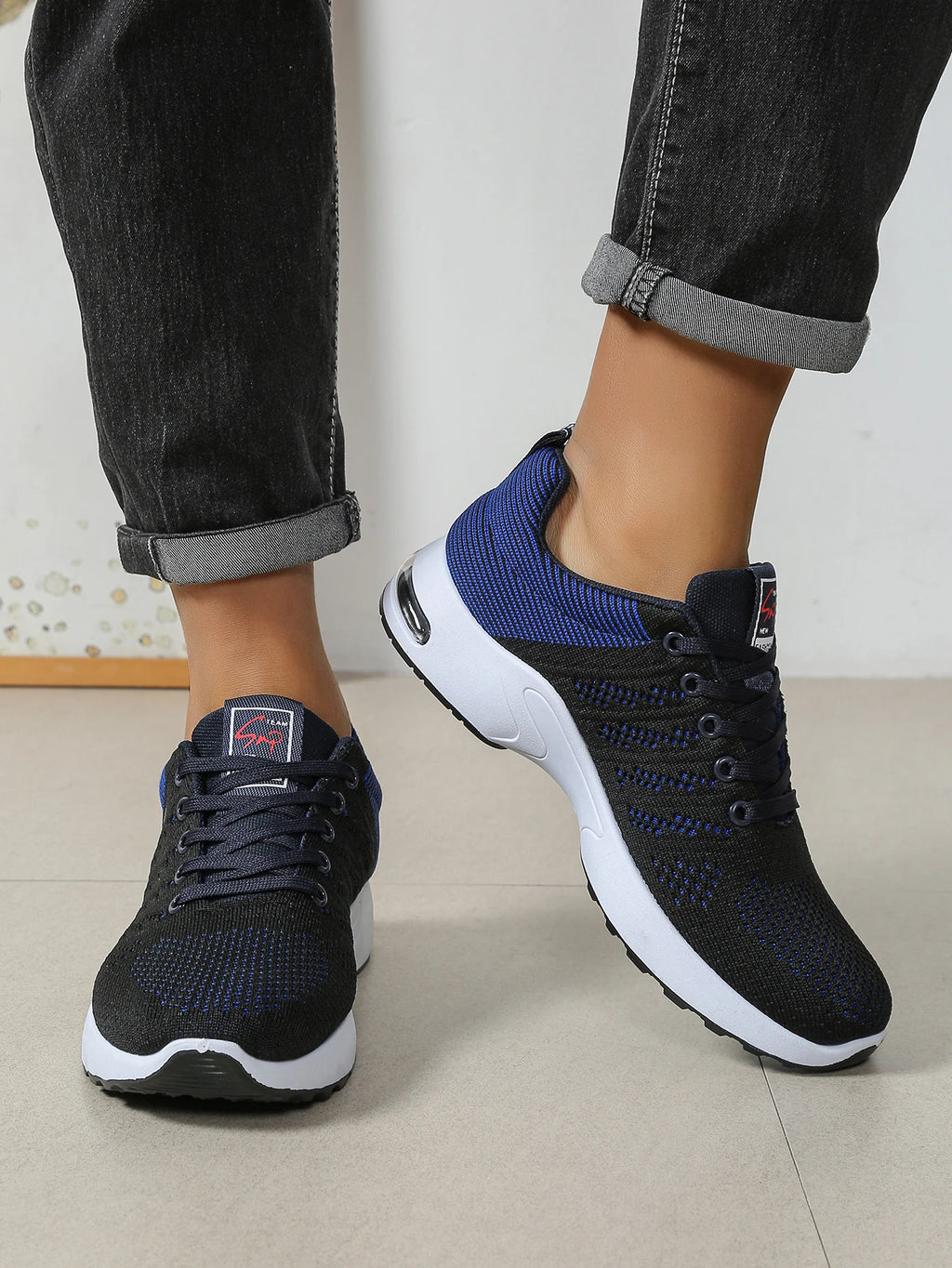 Scarpe sportive casual da uomo, scarpe sportive versatili con lacci in rete traspirante