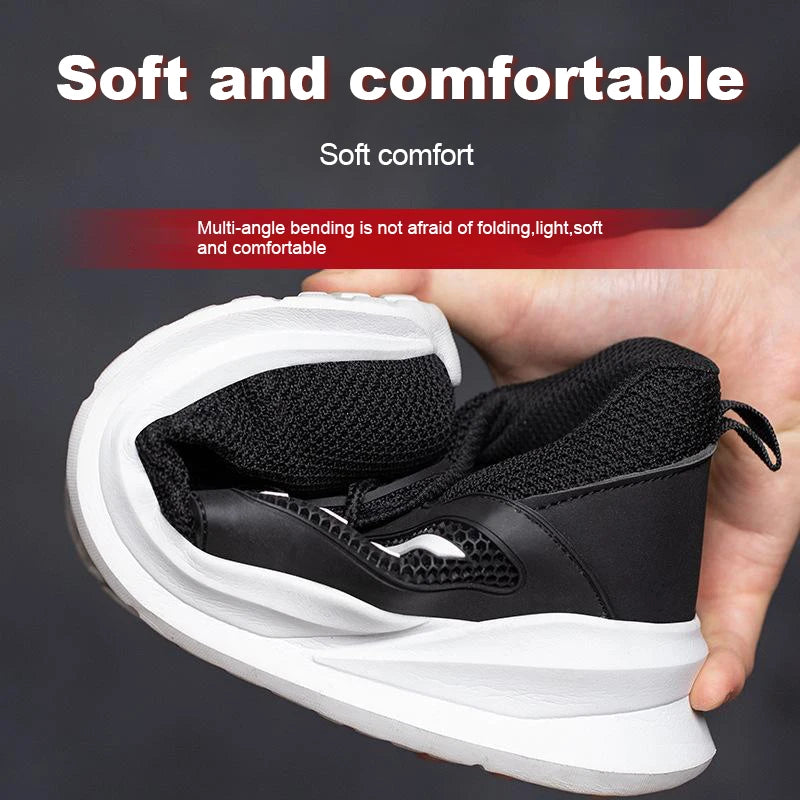 Sneakers da lavoro scarpe con punta in acciaio scarpe antinfortunistiche da uomo scarpe da lavoro antiforatura stivali moda indistruttibile calzature sicurezza