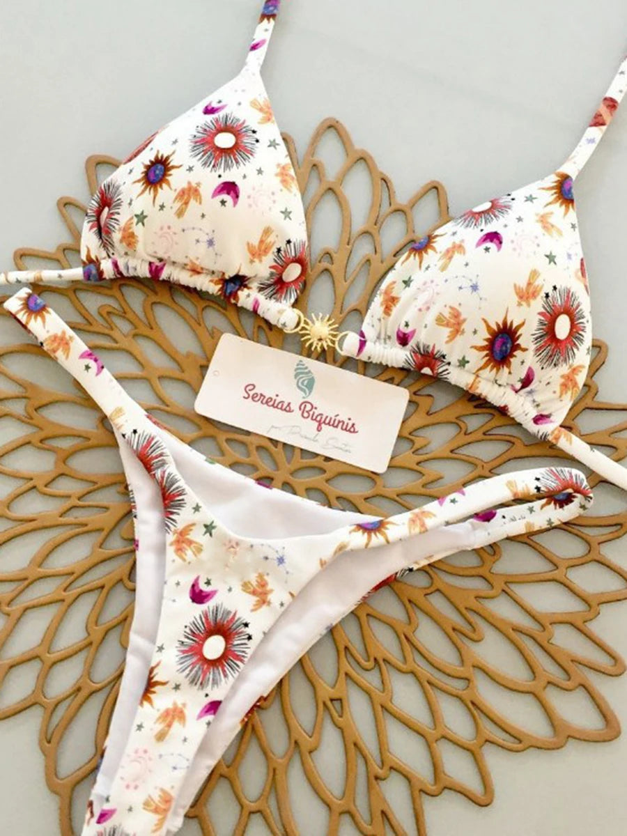 2026 Costume da bagno bikini da donna Costume da bagno sexy con lacci in tinta unita diviso da donna Set da 2 pezzi Micro costumi da bagno