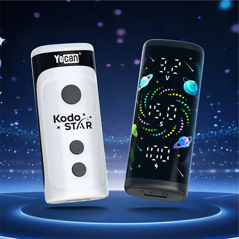 Originale Yocan Kodo Star Box Mod 400mAh Batteria di preriscaldamento Vape Pen 510 Thread Cart 1.8V-4.2V Schermo OLED Sigaretta elettronica